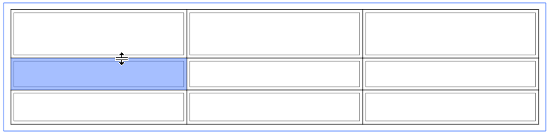 Dragging the Top Cell Border Dragging the Top Cell Border